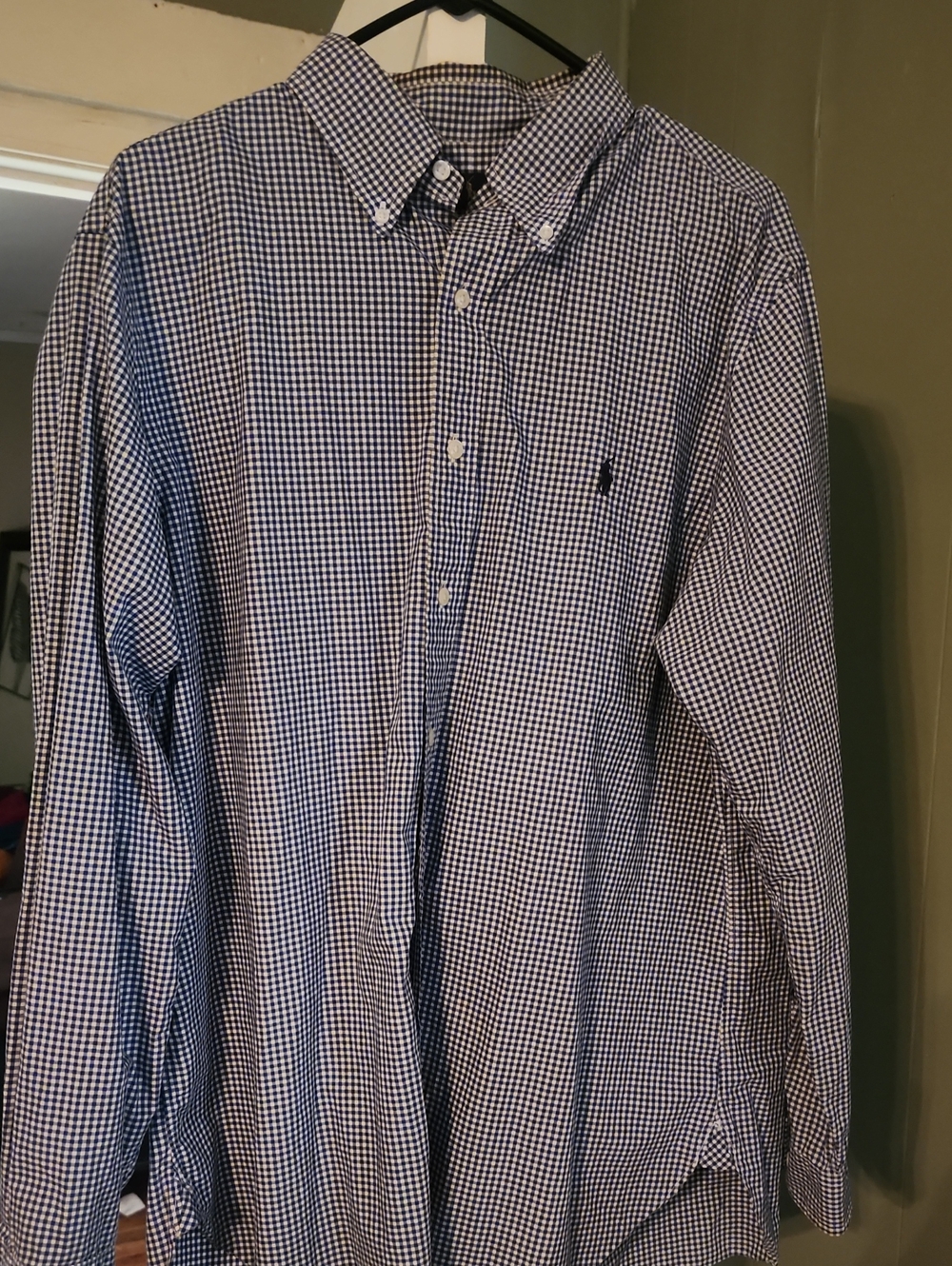 Polo by Ralph Lauren Navy and White Gingham Button-Down Shirt